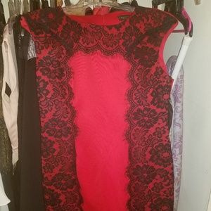 Red and Black Dress